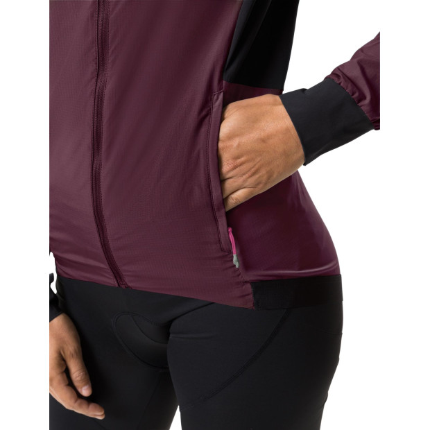 Veste Femme Gravel Coupe-Vent Vaude Kuro Air Cassis