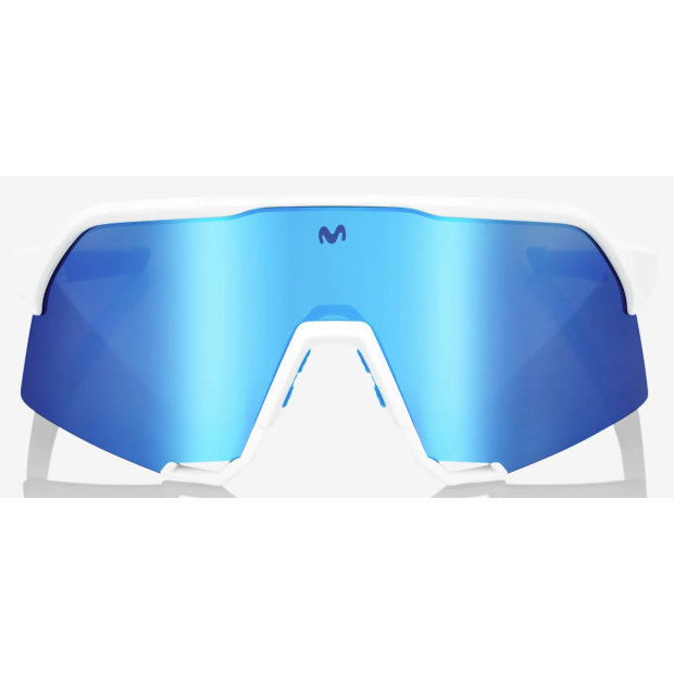 Lunettes 100% S3 Blanc Team Movistar / Verres Miroir HiPER Bleu Multicouche