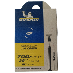 Chambre à air AIRCOMP Michelin Ultralight A1 - 700x18/25c Presta 48mm