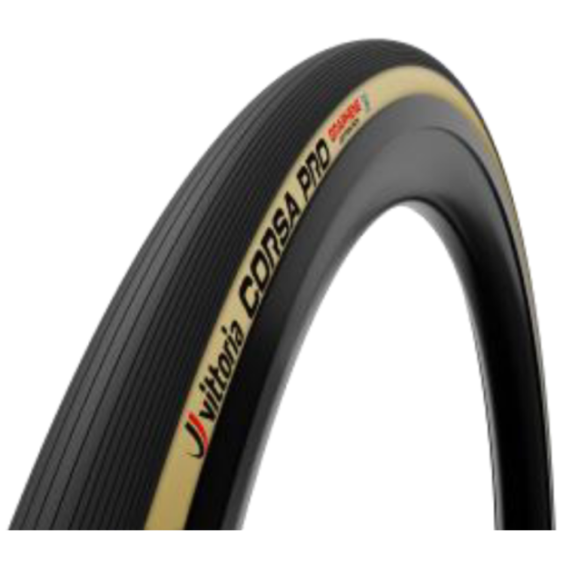 Boyau Route Vittoria Corsa Pro 700x25C Noir/Beige