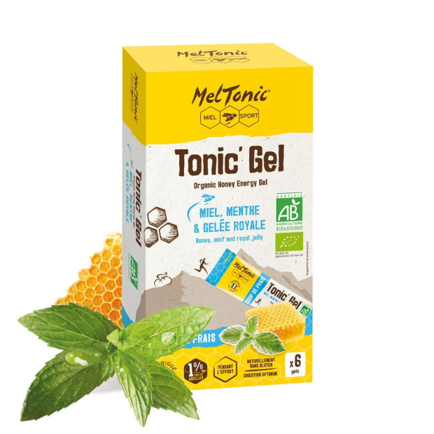 Gel Energétique Bio Meltonic Coup de Frais Miel/Gelée Royale/Menthe 6x20g