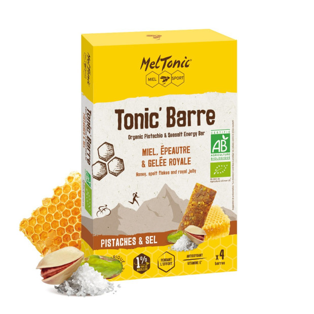 Barre Energétique Bio Meltonic Tonic Pistaches/Sel de Guérande 4x25g