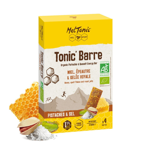 Barre Energétique Bio Meltonic Tonic Pistaches/Sel de Guérande 4x25g