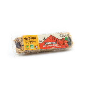 Barre Energétique Bio Meltonic Céréales Cranberries et Noisettes grillées 30g