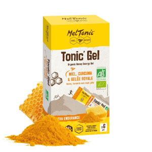 Gel Energétique Bio Meltonic Ultra Endurance Miel/Curcuma/Gelée royale 6x20g