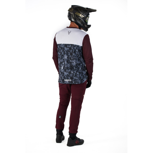 Maillot Enduro/DH Manches Longues Animoz Wild - Bordeaux