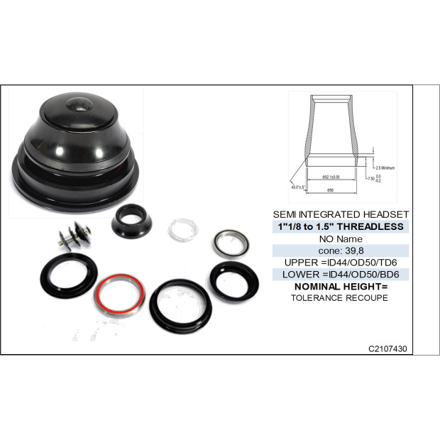 Jeu de Direction Semi-Intégré Sunn pour Kern EL S2 1 1/8"-1,5"