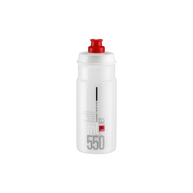 Bidon Biodégradable Elite Jet 550ml Transparent/Rouge