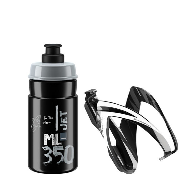 Kit Bidon + Porte-Bidon Elite CEO 350ml Noir/Noir