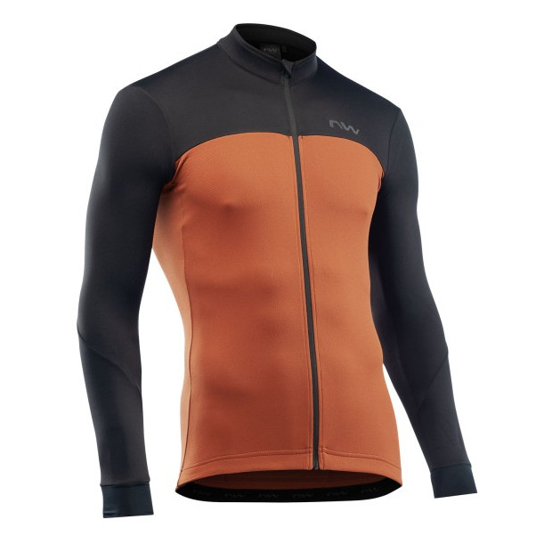 Maillot Manches Longues Route/Gravel Northwave Force 2 Noir/Cannelle