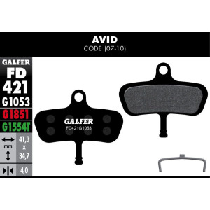 Plaquettes de Frein Galfer FD421 Standard G1053 Avid Code 07/10