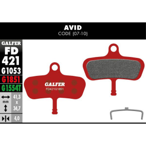 Plaquettes de Freins Galfer FD421 Advanced G1851 Avid Code 7/10