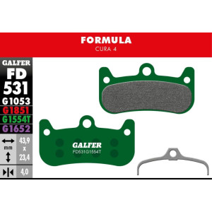 Plaquettes de Frein Galfer FD531 Pro Formula Cura 4