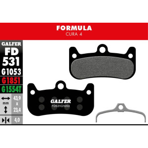 Plaquettes de Frein Galfer FD531 Standard Formula Cura 4