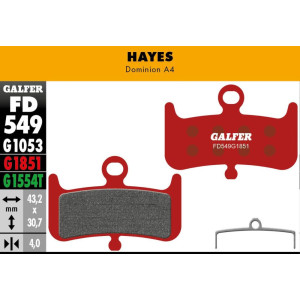 Plaquettes de Freins Galfer FD549 Advanced Hayes Dominion A4