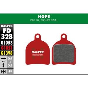 Plaquettes de Freins Galfer FD328 Advanced Hope DB110/Mono Trial