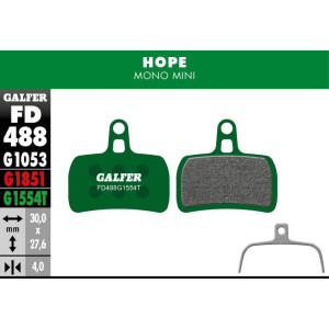 Plaquettes de Frein Galfer FD488 Pro Hope Mono Mini