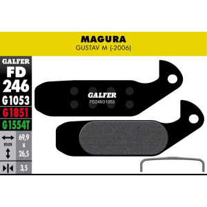 Plaquettes de Frein Galfer FD246 Standard Magura Gustav M (-2006)
