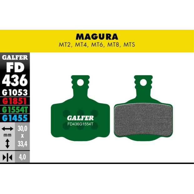 Plaquettes de Frein Galfer FD436 Pro Magura MT2/MT4/MT6/MT8/MTS