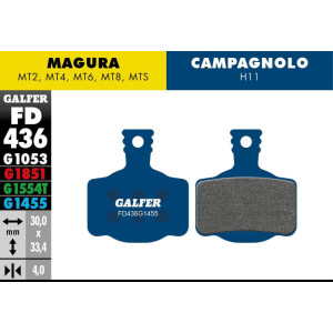 Plaquettes de Frein Galfer FD436 Route Magura MT / Campagnolo H11
