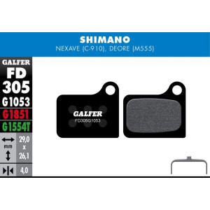 Plaquettes de Frein Galfer FD305 Standard Shimano Nexave C-910 / Deore M555