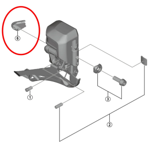 Cache-Prise Shimano Y2JP06000 pour Dérailleur Avant FD-R8050/R9150/R8150/R9250