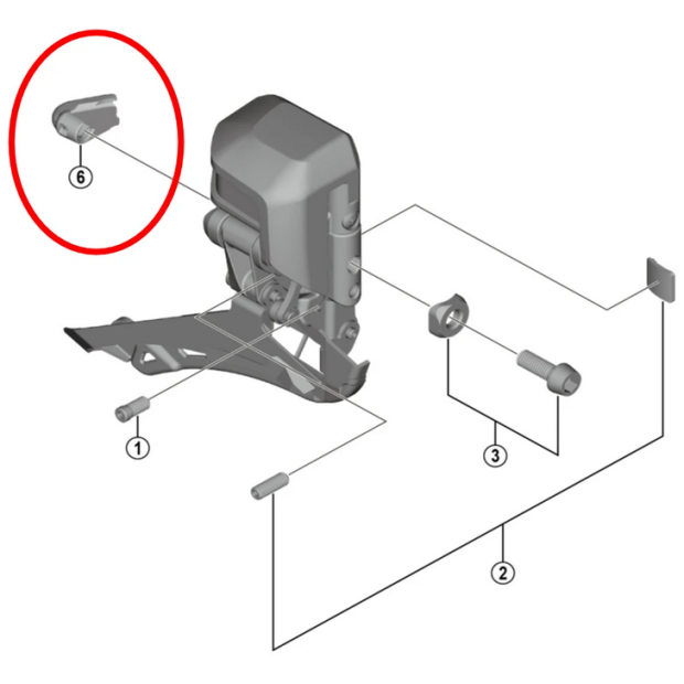 Cache-Prise Shimano Y2JP06000 pour Dérailleur Avant FD-R8050/R9150/R8150/R9250