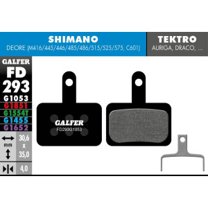 Plaquettes de Frein Galfer FD293 Standard Shimano Deore / Tektro Auriga/Draco