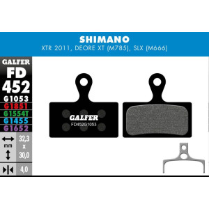 Plaquettes de Frein Galfer FD452 Standard Shimano XTR/Deore XT M785/SLX M666
