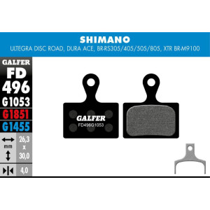 Plaquettes de Frein Galfer FD496 Standard Shimano Ultegra/Dura Ace/XTR