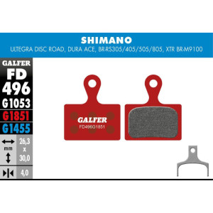Plaquettes de Freins Galfer FD496 Advanced Shimano Ultegra/Dura Ace/XTR