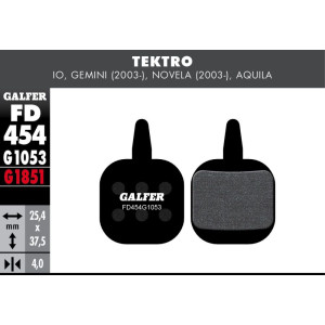 Plaquettes de Frein Galfer FD454 Standard Tektro Io/Gemini/Novela/Aquila