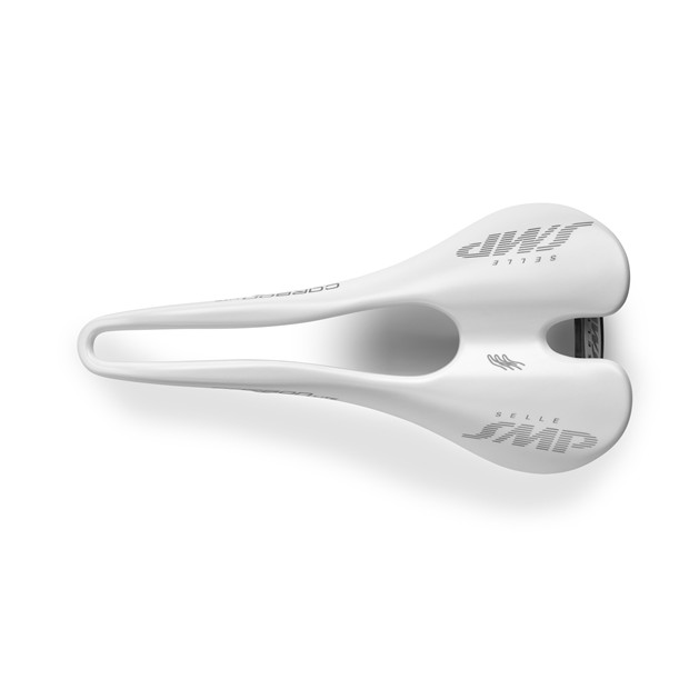 Selle SMP Carbon LITE  Rail Inox - 137mm - Blanc