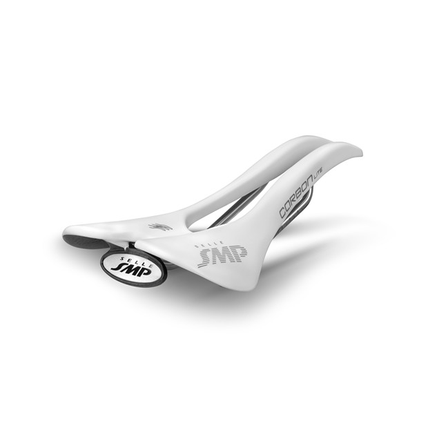 Selle SMP Carbon LITE  Rail Inox - 137mm - Blanc