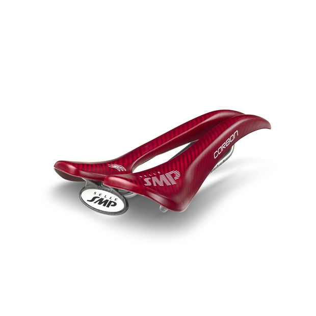 Selle SMP Carbon Rail Inox - 129mm - Rouge