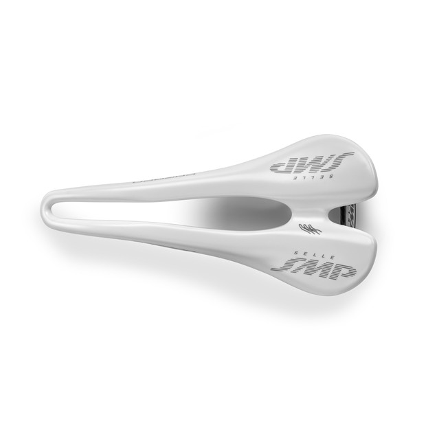 Selle SMP Carbon Rail Inox - 129mm - Blanc