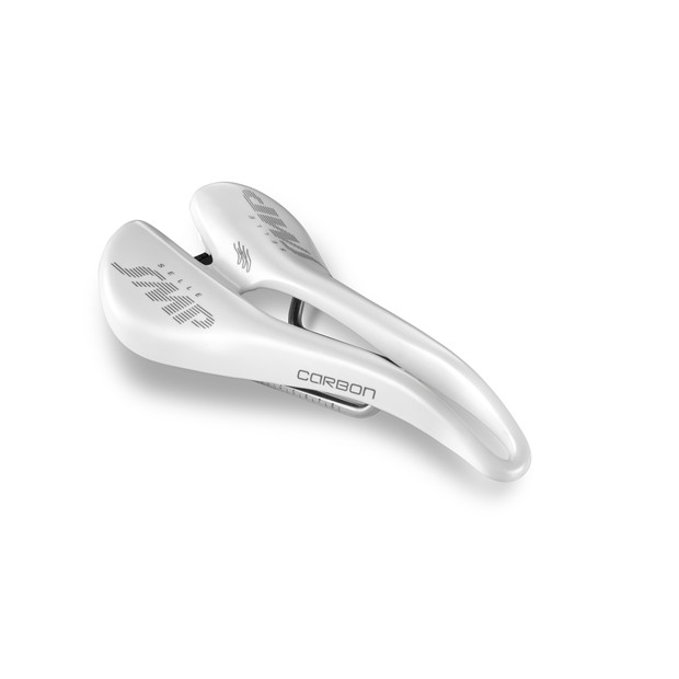 Selle SMP Carbon Rail Inox - 129mm - Blanc