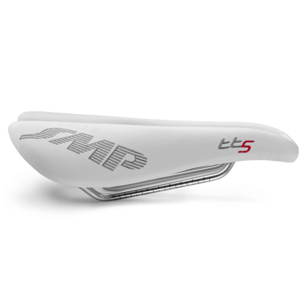 Selle Contre-la-Montre SMP TT5 141x251mm Rails Inox - Blanc