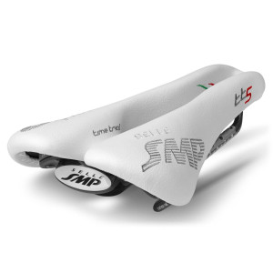 Selle Contre-la-Montre SMP TT5 141x251mm Rails Carbone - Blanc