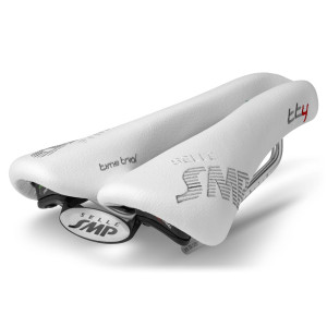 Selle Contre-la-Montre SMP TT4 135x246mm Rails Inox - Blanc