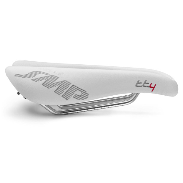 Selle Contre-la-Montre SMP TT4 135x246mm Rails Carbone - Blanc