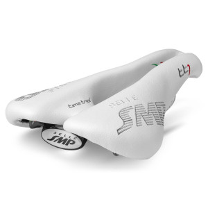 Selle Contre-la-Montre SMP TT1 164x257mm Rails Inox - Blanc