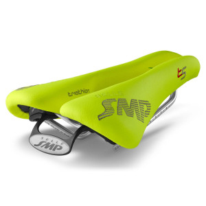 Selle SMP Triathlon T5 141x251mm Rails Inox- Jaune Fluo