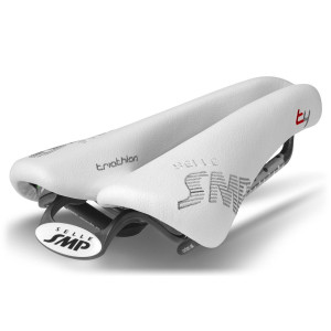 Selle SMP Triathlon T4 135x246 mm Rails Carbone - Blanc