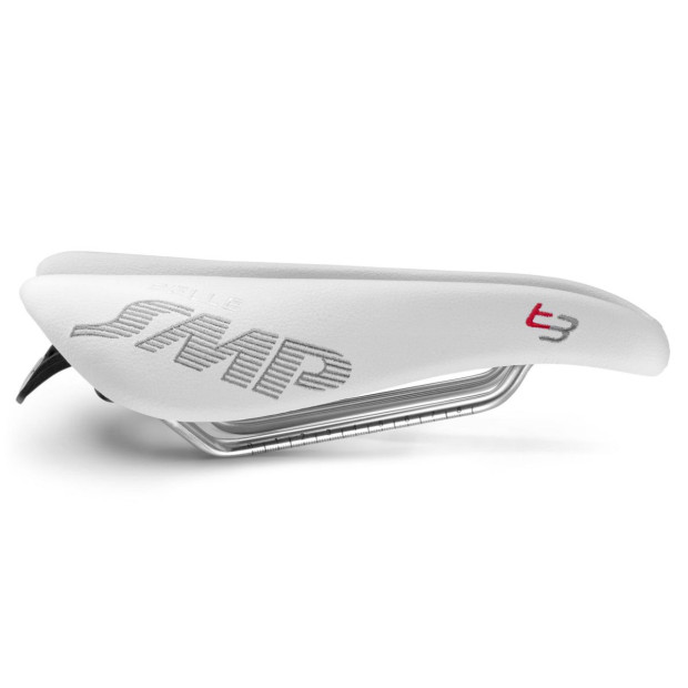 Selle SMP Triathlon T3 133x246mm Rails Inox - Blanc