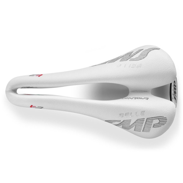 Selle SMP Triathlon T3 133x246mm Rails Inox - Blanc