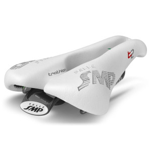 Selle SMP Triathlon T2 156x260mm Rails Carbone - Blanc