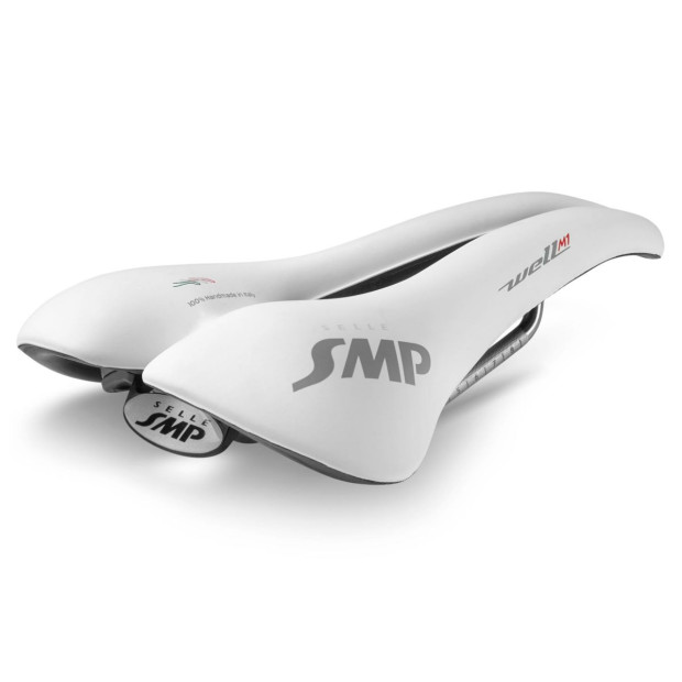 Selle SMP Well M1 163x279mm Rails Inox - Blanc