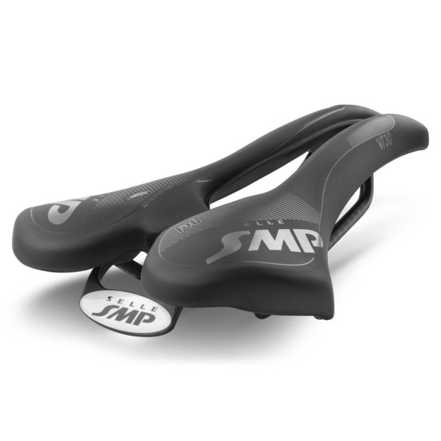 Selle Route/VTT SMP VT30 Gel 155x283mm Rails Inox - Noir