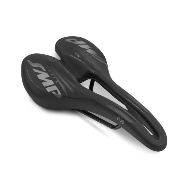 Selle Route/VTT SMP VT30 Gel 155x283mm Rails Inox - Noir